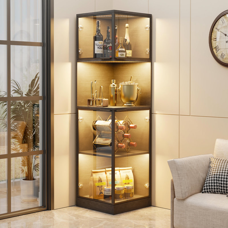 Hester corner bar cabinet wrought studio discount